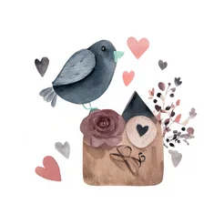 Free book club clipart of a decorative bird illustration